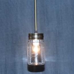 Wisząca lampa ze szkła galwanizowanego w stylu wiejskim, garaż