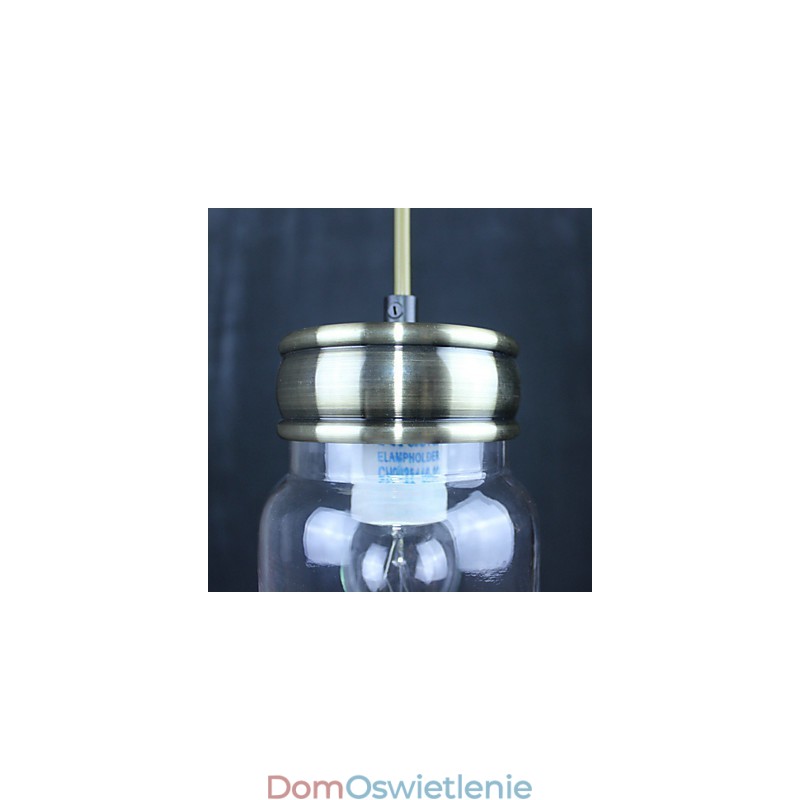 Wisząca lampa ze szkła galwanizowanego w stylu wiejskim, garaż