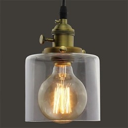 Szkło Mosiądz Retro Vintage Industrial ART Cafe Garaż Wisząca lampa