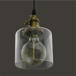 Szkło Mosiądz Retro Vintage Industrial ART Cafe Garaż Wisząca lampa