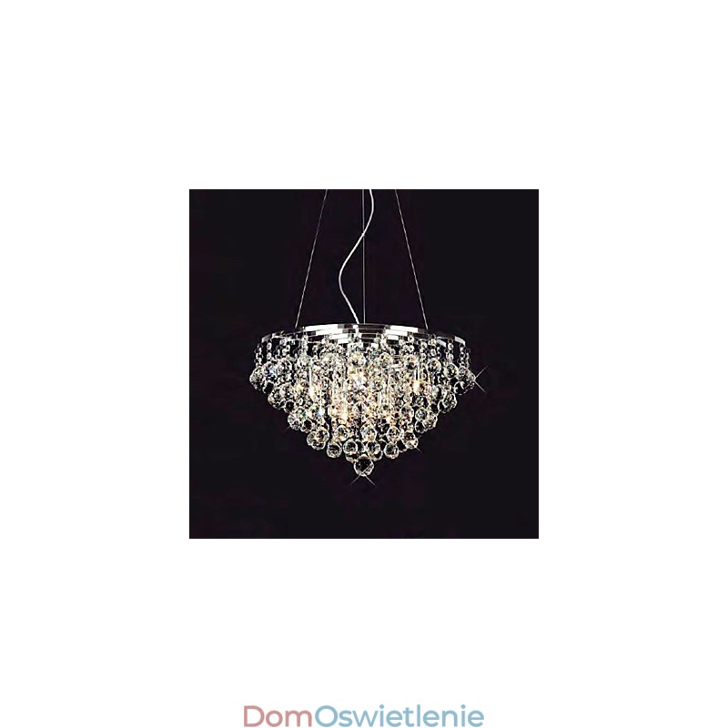 Wisząca lampa Crystal Drop z 8 światłami w okrągłym kształcie