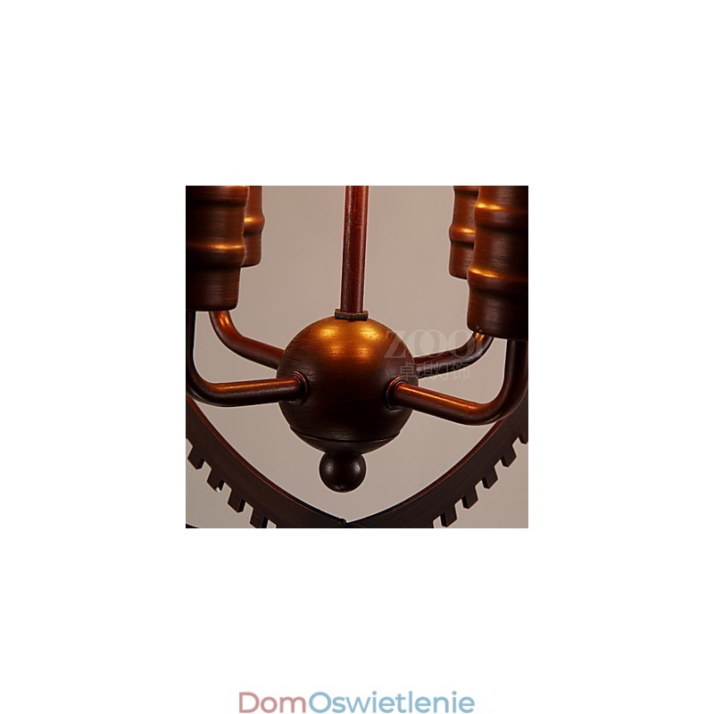 Kreatywne lampy wiszące retro Amerykański wiejski żyrandol z kutego żelaza