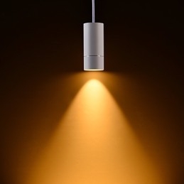 GE 05032 8W 136mm 1 Światło Mini Lampa wisząca Pudrowa biel z aluminium
