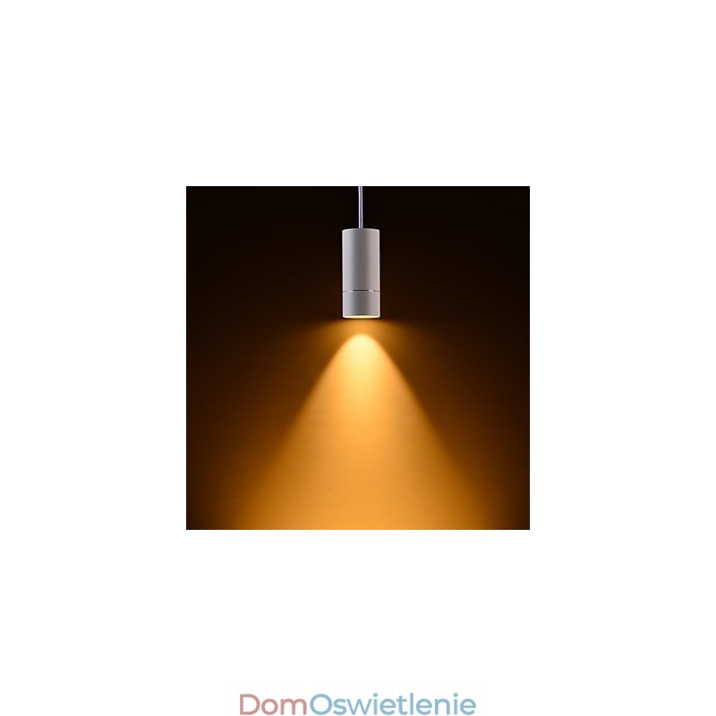 GE 05032 8W 136mm 1 Światło Mini Lampa wisząca Pudrowa biel z aluminium