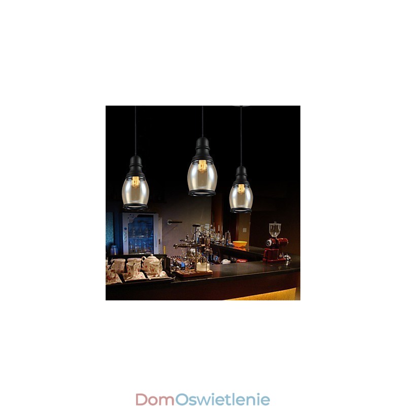 Oświetlenie retro Loft Lights Szklana lampa wisząca