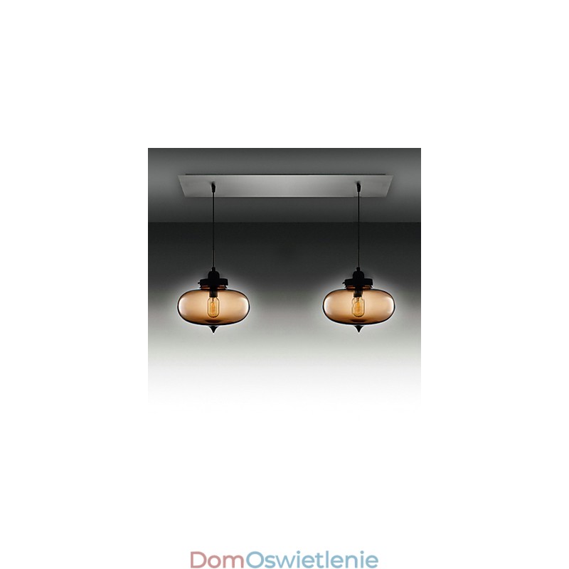 Nowoczesna przezroczysta szklana lampa wisząca z 2 światłami w kształcie bańki