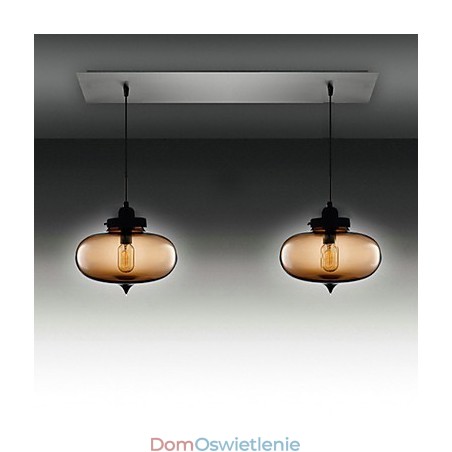 Nowoczesna przezroczysta szklana lampa wisząca z 2 światłami w kształcie bańki