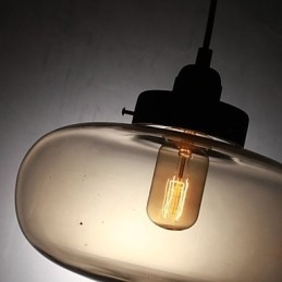 Nowoczesna przezroczysta szklana lampa wisząca z 2 światłami w kształcie bańki