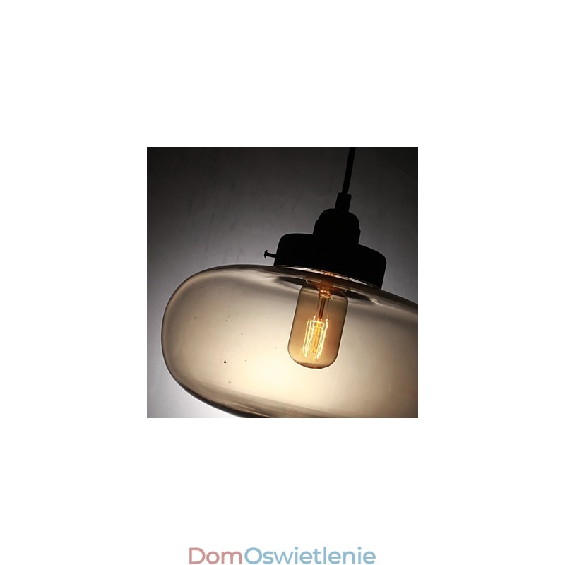 Nowoczesna przezroczysta szklana lampa wisząca z 2 światłami w kształcie bańki