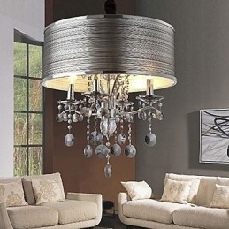 Nowoczesna współczesna lampa wisząca z kryształu i metalu