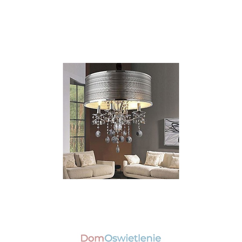 Nowoczesna współczesna lampa wisząca z kryształu i metalu