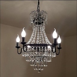 Amerykańska lampa kryształowa w stylu retro w stylu country