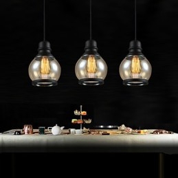 Oświetlenie retro Loft Lights Szklana lampa wisząca