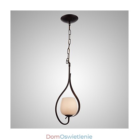 Żelazna lampa wisząca z kloszem szklanym Klasyczna lampa oświetleniowa 1 głowica Żelazna lampa wisząca z kloszem szklanym Klasyczna lampa oświetleniowa 1 głowica