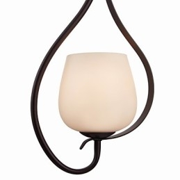 Żelazna lampa wisząca z kloszem szklanym Klasyczna lampa oświetleniowa 1 głowica