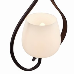Żelazna lampa wisząca z kloszem szklanym Klasyczna lampa oświetleniowa 1 głowica