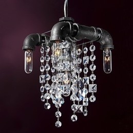 Charakterystyczny styl północnoamerykański, 5-punktowa lampa wisząca w rurze