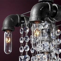 Charakterystyczny styl północnoamerykański, 5-punktowa lampa wisząca w rurze