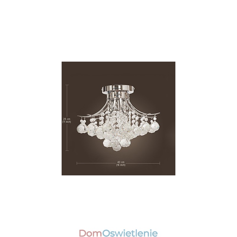 Żyrandol Nowoczesny Kryształowy 3 Światła