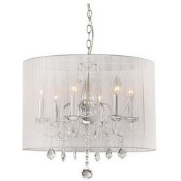 Nowoczesna współczesna lampa wisząca z kryształu galwanizowanego Drum
