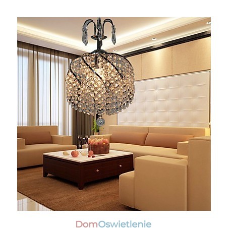 Stylowa kryształowa lampa wisząca z 1 światłem