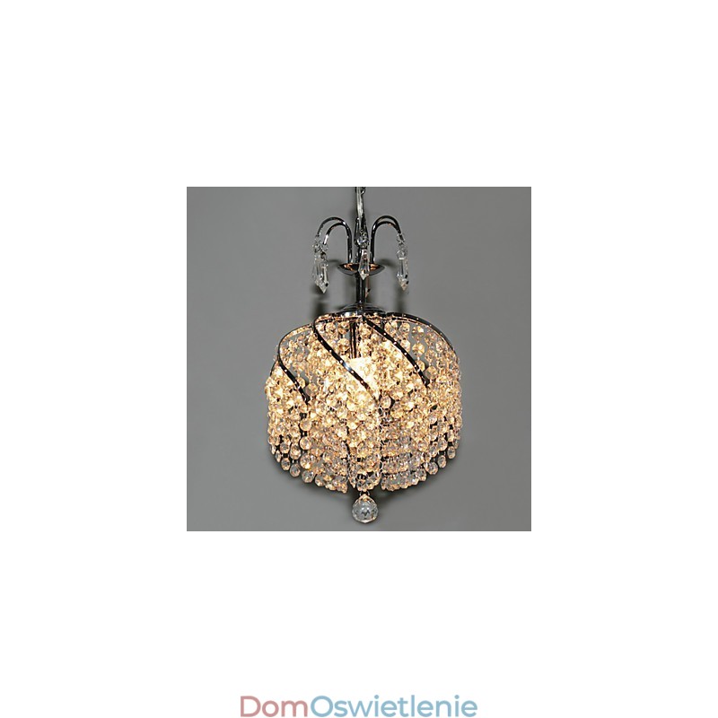 Stylowa kryształowa lampa wisząca z 1 światłem