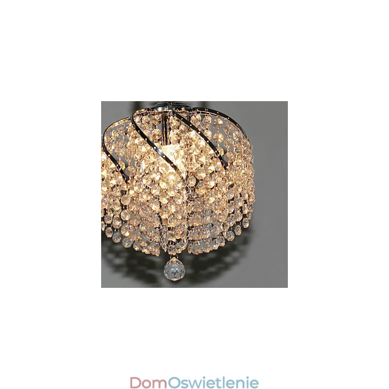 Stylowa kryształowa lampa wisząca z 1 światłem