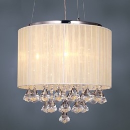 Elegancka kryształowa lampa wisząca z 4 światłami