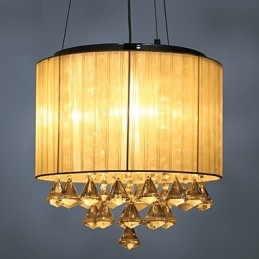 Elegancka kryształowa lampa wisząca z 4 światłami