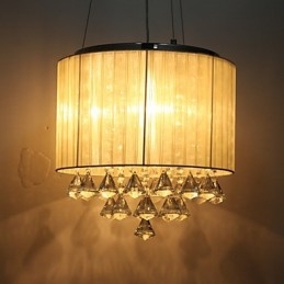 Elegancka kryształowa lampa wisząca z 4 światłami
