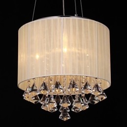 Elegancka kryształowa lampa wisząca z 4 światłami