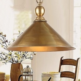 Wisząca lampa mosiężna w stylu mini, tradycyjna, klasyczna, metalowa