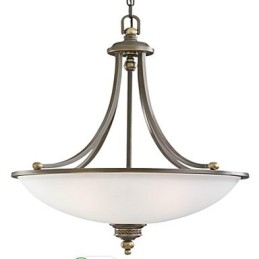 Rustykalna lampa wisząca z brązu z metalu