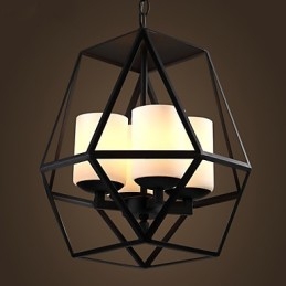 Najwyższej klasy Americange Vintage czarna lampa żelazna nowoczesny żyrandol żyrandol 4 światła