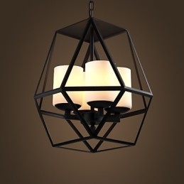 Najwyższej klasy Americange Vintage czarna lampa żelazna nowoczesny żyrandol żyrandol 4 światła