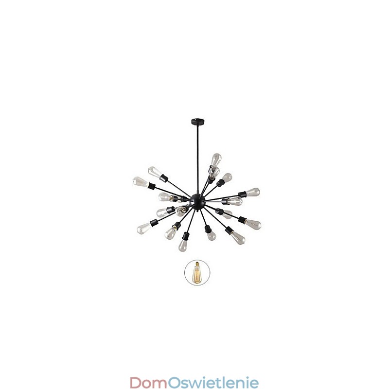Nowoczesna lampa wisząca na 20 świateł w kształcie promienia