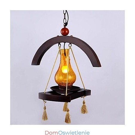 Americange Lampa wisząca z litego drewna Americange Lampa wisząca z litego drewna