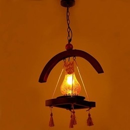 Americange Lampa wisząca z litego drewna