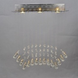 Tradycyjny klasyczny kryształowy chromowany metalowy montaż podtynkowy