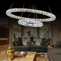 Hotel Wisząca lampa kryształowa Żyrandol Oświetlenie sufitowe Lampy z ciepłą i zimną bielą