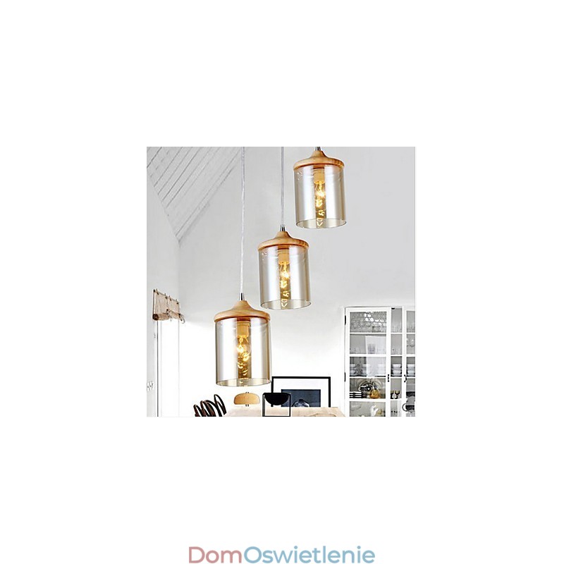 Mała lampa wisząca ze szkła artystycznego