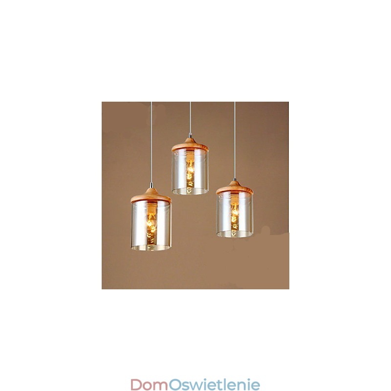 Mała lampa wisząca ze szkła artystycznego