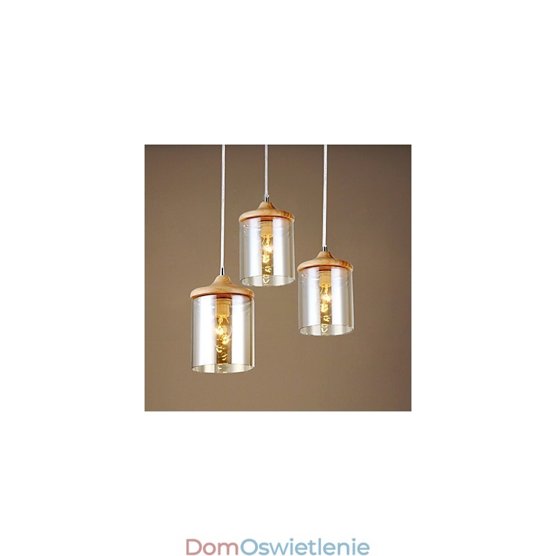 Mała lampa wisząca ze szkła artystycznego