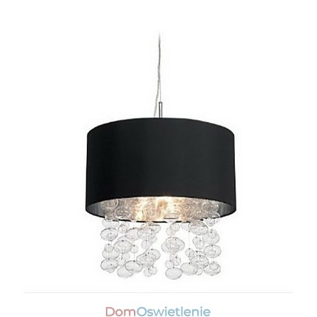 Nowoczesna lampa wisząca z 7 światłami i czarnym kloszem z tkaniny (podstawa) Nowoczesna lampa wisząca z 7 światłami i czarnym kloszem z tkaniny (podstawa)