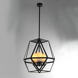 Wisząca lampa w stylu rustykalnym w stylu miniaturowym z metalu