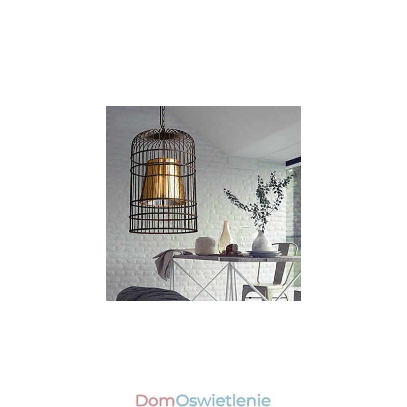 Żyrandol Rustykalny Lodge Bęben Metalowy