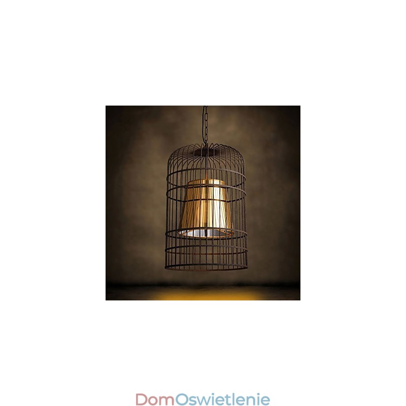 Żyrandol Rustykalny Lodge Bęben Metalowy