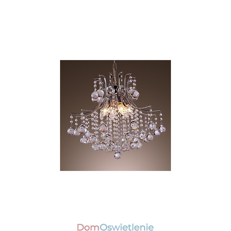 Nowoczesna współczesna kryształowa lampa wisząca w stylu mini galwanizowanego metalu
