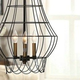 Wisząca lampa metalowa w stylu rustykalnym Mini