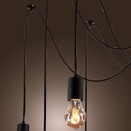 Żyrandol Vintage Design Żarówki w zestawie Living 10 świateł Lampa wisząca